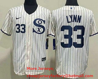 Men's Chicago White Sox #33 Lance Lynn Cream Player Name 2021 Field of Dreams Authentic Jersey