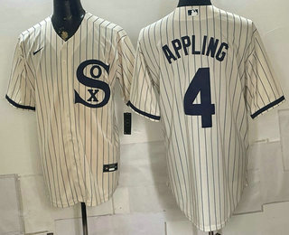 Men's Chicago White Sox #4 Luke Appling Cream Player Name 2021 Field of Dreams Authentic Jersey