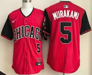 Men's Chicago White Sox #5 Munetaka Murakami Red 2025 City Connect Limited Stitched Jersey