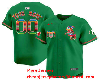 Men's Chicago White Sox Customized Green Mexico Vapor Premier Limited Stitched Baseball Jersey