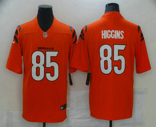 Men's Cincinnati Bengals #85 Tee Higgins NEW Orange 2021 Vapor Untouchable Stitched NFL Nike Limited Jersey