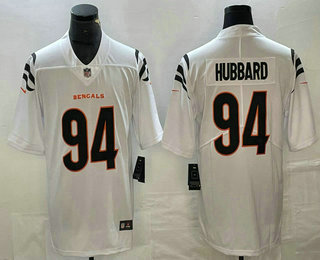 Men's Cincinnati Bengals #94 Sam Hubbard 2021 White Vapor Untouchable Limited Stitched NFL Jersey