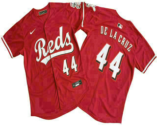 Men's Cincinnati Reds #44 Elly De La Cruz Red Limited Stitched Jersey