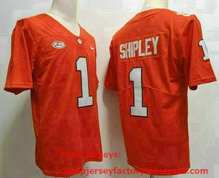 Men's Clemson Tigers #1 Will Shipley Orange College Football Jersey