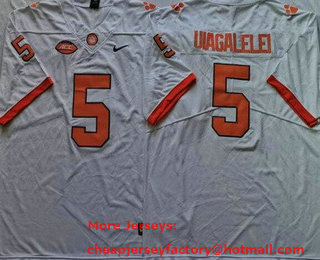Men's Clemson Tigers #5 DJ Uiagalelei Purple College Football Jersey