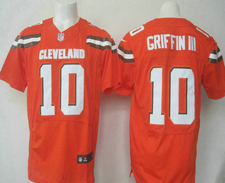 Men's Cleveland Browns #10 Robert Griffin III Orange Alternate 2015 NFL Nike Elite Jersey