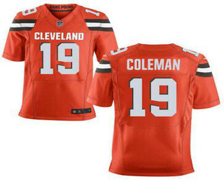 Men's Cleveland Browns #19 Corey Coleman Nike Orange Elite 2016 Draft Pick Jersey