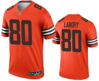 Men's Cleveland Browns #80 Jarvis Landry Limited Orange Inverted Vapor Jersey