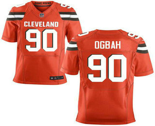 Men's Cleveland Browns #90 Emmanuel Ogbah Orange Alternate New Elite Jersey