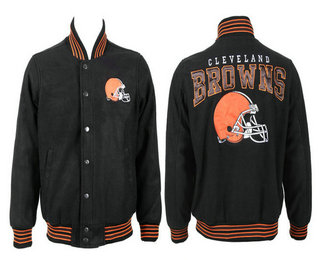 Men's Cleveland Browns Black Stitched Jacket