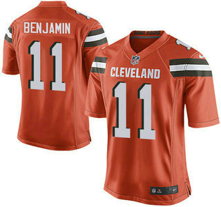 Men's Cleveland Browns #11 Travis Benjamin Orange Alternate 2015 NFL Nike Elite Jersey
