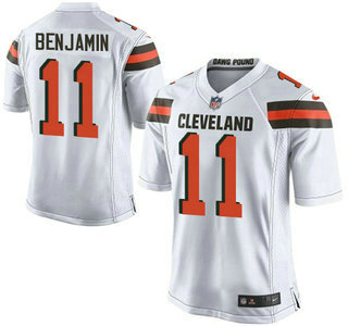 Men's Cleveland Browns #11 Travis Benjamin White Road 2015 NFL Nike Elite Jersey