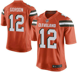 Men's Cleveland Browns #12 Josh Gordon Orange Alternate 2015 NFL Nike Elite Jersey