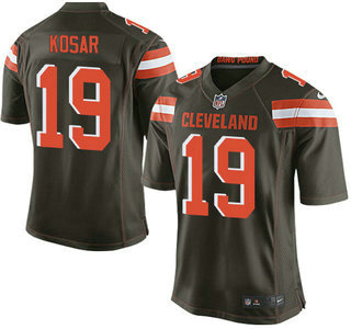 Men's Cleveland Browns #19 Bernie Kosar Brown Retired Player 2015 NFL Nike Elite Jersey