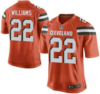 Men's Cleveland Browns #22 Tramon Williams Orange Alternate 2015 NFL Nike Elite Jersey