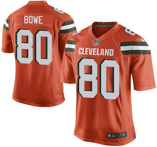 Men's Cleveland Browns #80 Dwayne Bowe Orange Alternate 2015 NFL Nike Elite Jersey