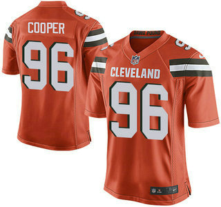 Men's Cleveland Browns #96 Xavier Cooper Orange Alternate 2015 NFL Nike Elite Jersey