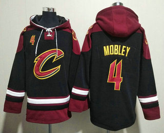 Men's Cleveland Cavaliers #4 Evan Mobley Black Red Ageless Must Have Lace Up Pullover Hoodie