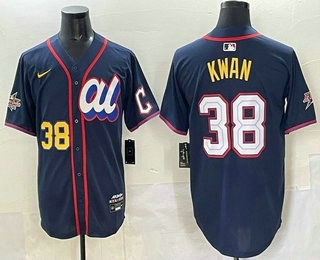 Men's Cleveland Guardians #38 Steven Kwan Navy 2025 All Star Limited Jersey