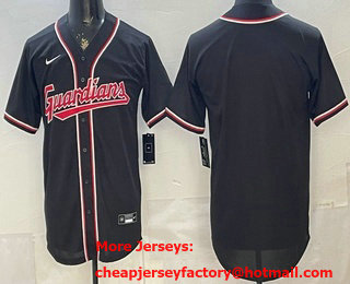 Men's Cleveland Guardians Blank 2026 Black Fashion Cool Base Jersey