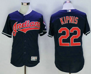 Men's Cleveland Indians #22 Jason Kipnis Navy Blue 2016 Flexbase Baseball Jersey