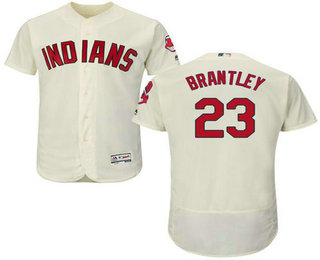 Men's Cleveland Indians #23 Michael Brantley Cream 2016 Flexbase Baseball Jersey