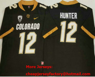 Men's Colorado Buffaloes #12 Travis Hunter Limited Black 2022 College Football Jersey
