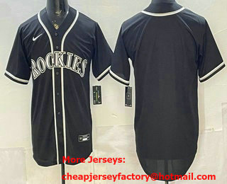 Men's Colorado Rockies Blank 2026 Black Fashion Cool Base Jersey