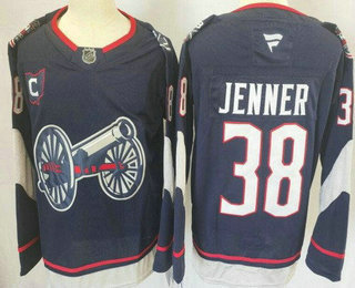 Men's Columbus Blue Jackets #38 Boone Jenner Navy 2025 Stadium Series Authentic Jersey