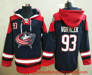 Men's Columbus Blue Jackets #93 Jakub Voracek Navy Blue Team Color 2014 Hoodie