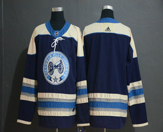 Men's Columbus Blue Jackets Blank Blue Third Adidas Stitched NHL Jersey