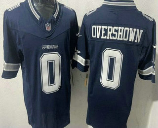 Men's Dallas Cowboys #0 DeMarvion Overshown Limited Navy FUSE Vapor Jersey