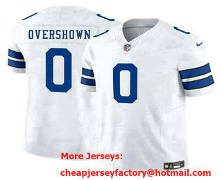 Men's Dallas Cowboys #0 DeMarvion Overshown Limited White FUSE Vapor Jersey