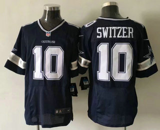 Men's Dallas Cowboys #10 Ryan Switzer Navy Blue Team Color Stitched NFL Nike Elite Jersey