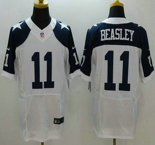 Men's Dallas Cowboys #11 Cole Beasley White Thanksgiving Alternate NFL Nike Elite Jersey