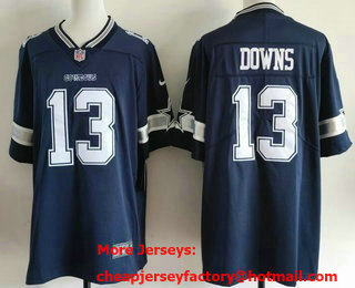 Men's Dallas Cowboys #13 Caleb Downs Limited Navy Vapor Jersey
