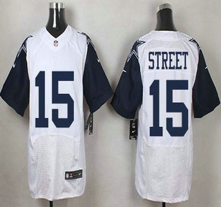 Men's Dallas Cowboys #15 Devin Street Nike White Color Rush 2015 NFL Elite Jersey