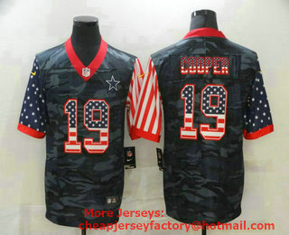 Men's Dallas Cowboys #19 Amari Cooper USA Camo 2020 Salute To Service Stitched NFL Nike Limited Jersey