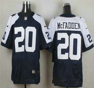 Men's Dallas Cowboys #20 Darren McFadden Navy Blue Thanksgiving Alternate NFL Nike Elite Jersey