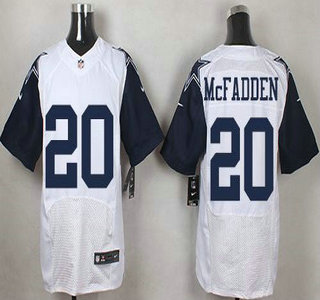 Men's Dallas Cowboys #20 Darren McFadden Nike White Color Rush 2015 NFL Elite Jersey