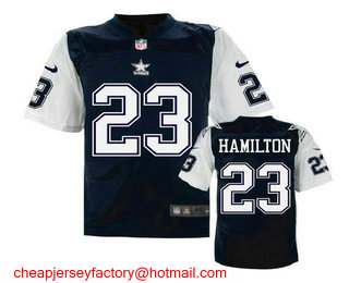 Men's Dallas Cowboys #23 Jakar Hamilton Navy Blue Throwback Stitched NFL Nike Elite Jersey