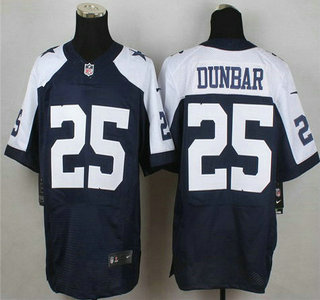 Men's Dallas Cowboys #25 Lance Dunbar Navy Blue Thanksgiving Alternate NFL Nike Elite Jersey