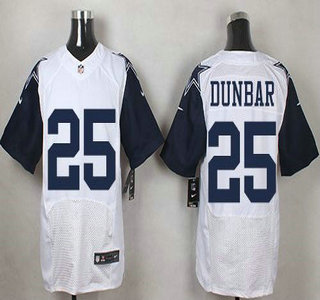 Men's Dallas Cowboys #25 Lance Dunbar Nike White Color Rush 2015 NFL Elite Jersey