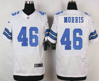Men's Dallas Cowboys #46 Alfred Morris White Road NFL Nike Elite Jersey