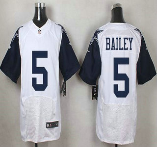 Men's Dallas Cowboys #5 Dan Bailey Nike White Color Rush 2015 NFL Elite Jersey