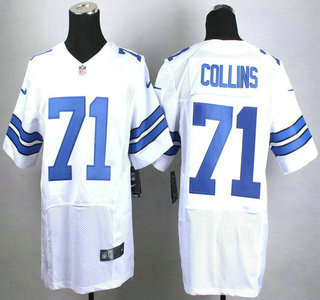 Men's Dallas Cowboys #71 La'el Collins Nike White Elite Jersey