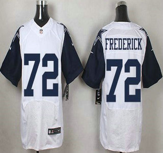 Men's Dallas Cowboys #72 Travis Frederick Nike White Color Rush 2015 NFL Elite Jersey