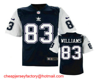 Men's Dallas Cowboys #83 Terrance Williams Navy Blue Throwback Stitched NFL Nike Elite Jersey