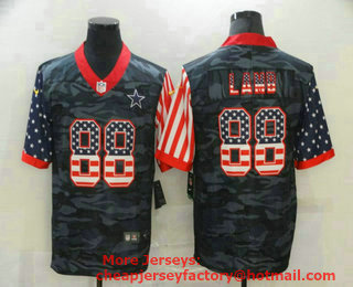 Men's Dallas Cowboys #88 CeeDee Lamb USA Camo 2020 Salute To Service Stitched NFL Nike Limited Jersey