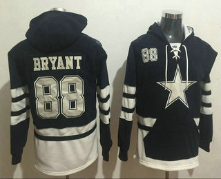 Men's Dallas Cowboys #88 Dez Bryant 2016 Navy Blue Team Color Stitched NFL Hoodie